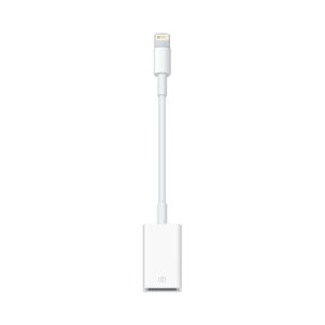 Apple Lightning to USB Camera Adapter for Mobile Phones - White