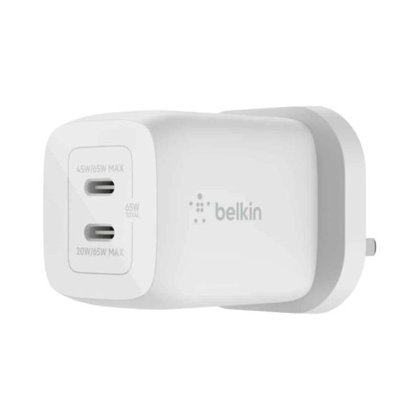 Belkin 65W USB-C PD GaN Wall Charger with PPS White