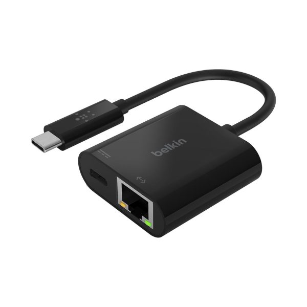 Belkin USB Type-C To Ethernet/Charger Adapter 5.1Inch Black