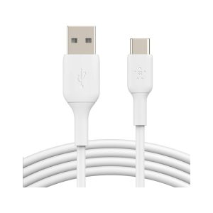 Belkin USB-C Cable (USB-C to USB-A Cable, USB Type-C Cable for Samsung, Pixel, iPad Pro, Nintendo Switch and More) - 1m, White