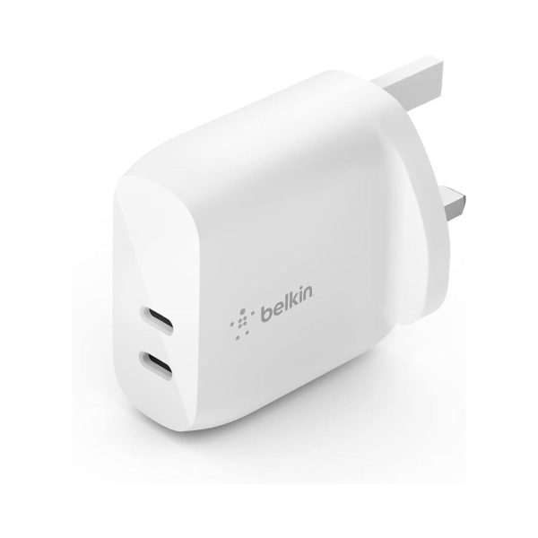 Belkin Dual Port USB-C Wall Charger 40W White