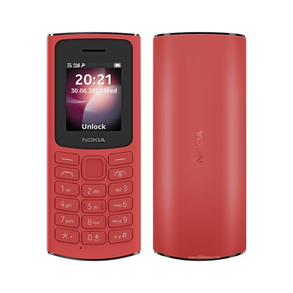 Nokia 105 4G Dual SIM, RAM 48 MB, ROM 128MB Red