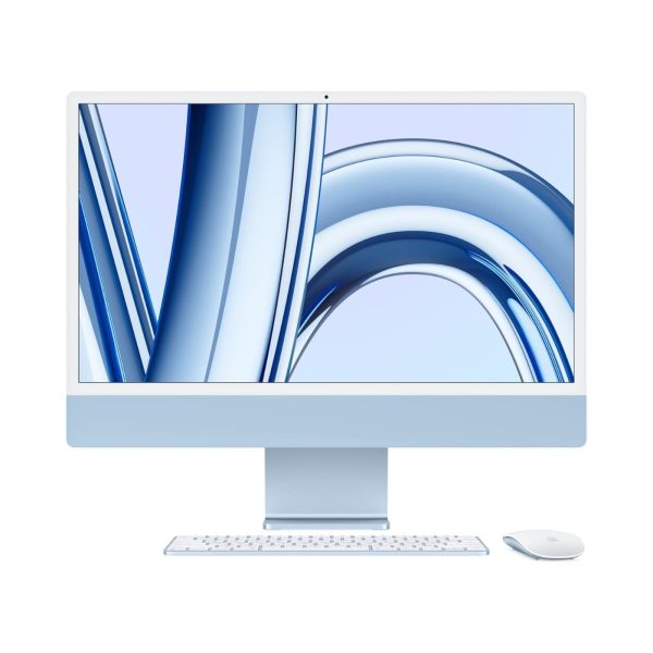 Apple 24-inch iMac with Retina 4.5K display: Apple M3 chip with 8?core CPU and 10?core GPU, 512GB SSD, English keyboard - Blue