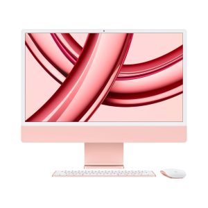 Apple 24-inch iMac with Retina 4.5K display: Apple M3 chip with 8?core CPU and 10?core GPU, 256GB SSD, English keyboard - Pink