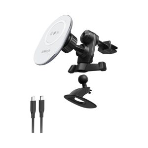 Anker PowerWave Magnetic Car Charging Mount Black + White
