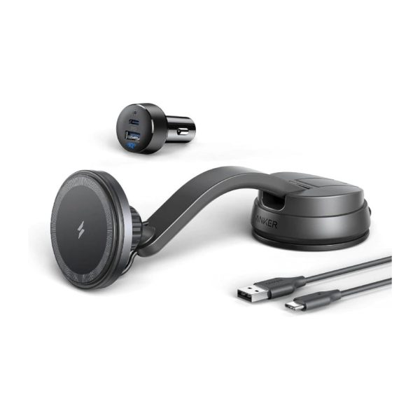 Anker 613 Magnetic Wireless Charger MagGo with 2 Port PD Car Charger Black