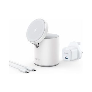 Anker 623 Magnetic Wireless Charger MagGo 2-in-1 with PD Charger White