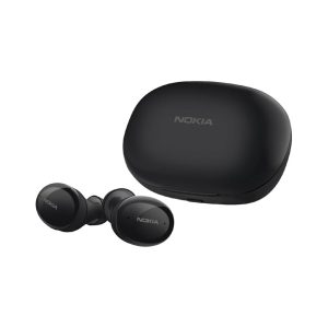 Nokia Comfort Earbuds ? TWS-411 BK Wireless Bluetooth Earbuds with microphone for phone, laptop and tablet. Compatible with iOS and Android ? IPX5 ? Up to 29 hours with compact charging case ? Black
