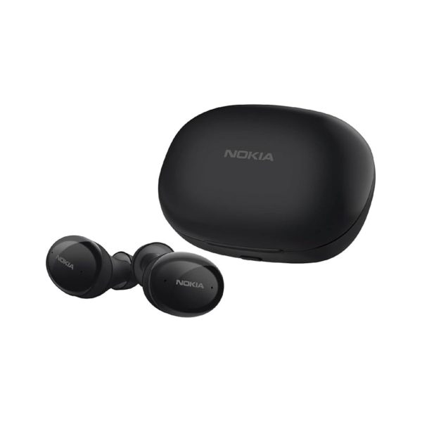 Nokia Comfort Earbuds ? TWS-411 BK Wireless Bluetooth Earbuds with microphone for phone, laptop and tablet. Compatible with iOS and Android ? IPX5 ? Up to 29 hours with compact charging case ? Black