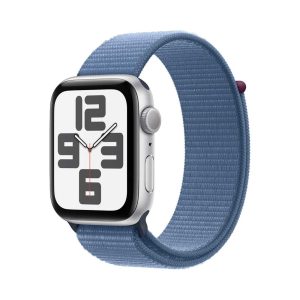 Apple Watch SE (2023) GPS 40mm Silver Aluminium Case With Winter Blue Sport Loop