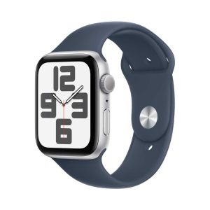 Apple Watch SE (2023) GPS 40mm Silver Aluminium Case With Storm Blue Sport Band