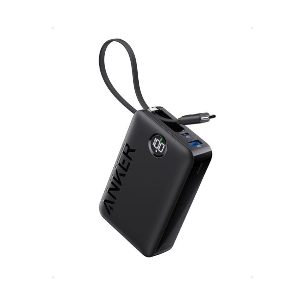 Anker 335 Power Bank 20,000mAh, 22.5 Built-In USB-C Cable Black