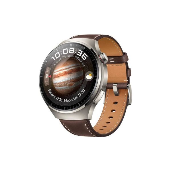 HUAWEI WATCH 4 Pro LTE Titanium Alloy Case Dark Brown Leather Strap