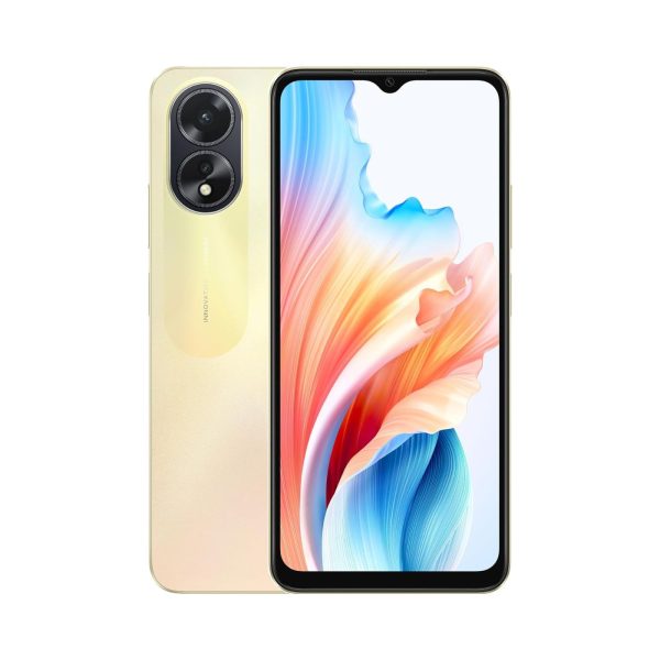 Oppo A38 Android Smartphone, Dual SIM Mobile Phone, 6GB RAM, 128GB Storage, Glowing Gold