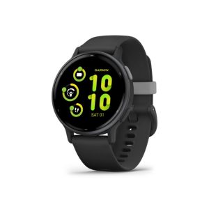 Garmin Vivoactive 5 Smartwatch Slate Aluminum Bezel with Black Case and Silicone Band