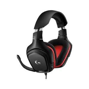 Logitech G332 Stereo Gaming Headset, Black/Red