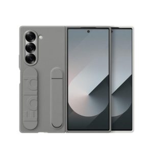 Samsung Galaxy Z Fold 6 Silicone Grip Case with Stand - Gray
