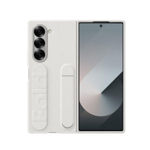 Samsung Galaxy Z Fold 6 Silicone Grip Case with Stand - White