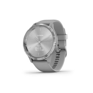 Garmin vivomove 3 Silver stainless steel bezel with powder grey case and silicone band