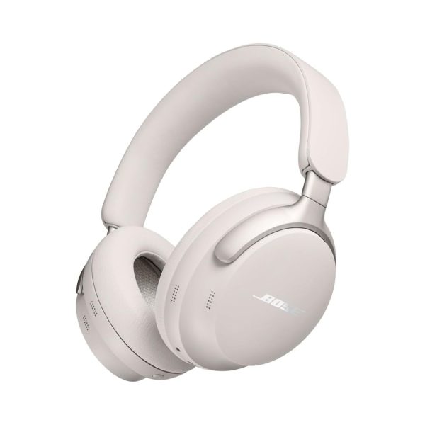 Bose QuietComfort Ultra Wireless Noise Cancelling Headphones with Spatial Audio, Over-the-Ear Headphones with Mic, Up to 24 Hours of Battery Life, White Smoke