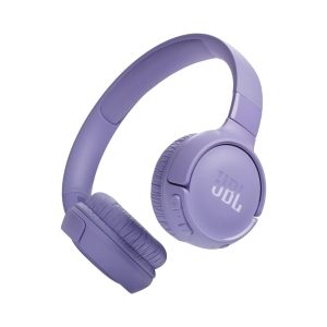 JBL Tune 520BT Wireless On-Ear Headphones, Pure Bass Sound, 57H Battery with Speed Charge, Hands-Free Call + Voice Aware, Multi-Point Connection, Lightweight and Foldable - Purple