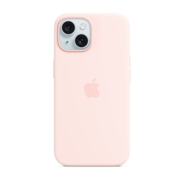 Apple iPhone 15 Plus Silicone Case with MagSafe -Light Pink