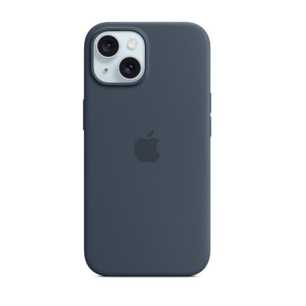 Apple iPhone 15 Plus Silicone Case with MagSafe -Storm Blue