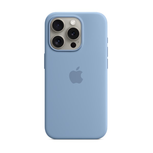 Apple iPhone 15 Pro Max  Silicone Case with MagSafe -Winter Blue