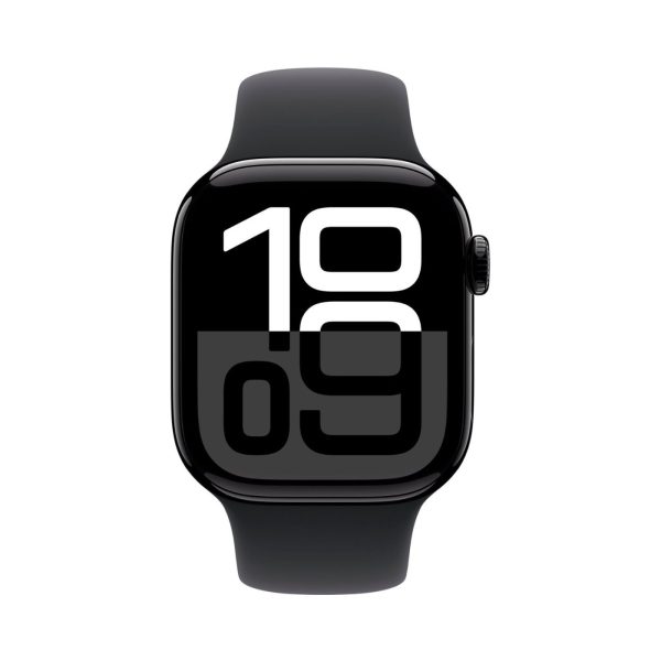 Apple Watch Series 10 GPS 42mm Jet Black Aluminium Case with Black Sport Band - M/L