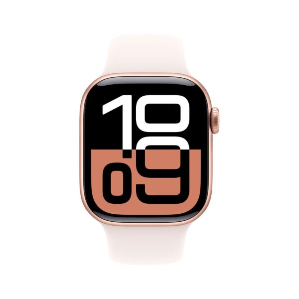 Apple Watch Series 10 GPS 46mm Rose Gold Aluminium Case with Light Blush Sport Band - S/M
