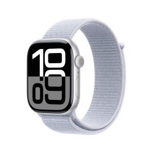 Apple Watch Series 10 GPS 46mm Silver Aluminium Case with Blue Cloud Sport Loop