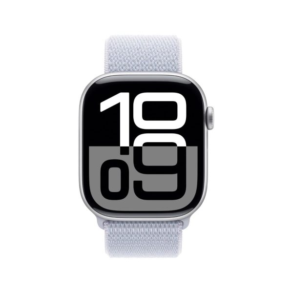 Apple Watch Series 10 GPS 46mm Silver Aluminium Case with Blue Cloud Sport Loop