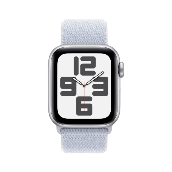 Apple Watch SE GPS + Cellular 40mm Silver Aluminium Case with Blue Cloud Sport Loop