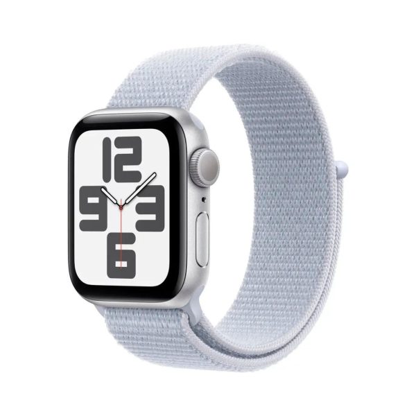 Apple Watch SE GPS + Cellular 40mm Silver Aluminium Case with Blue Cloud Sport Loop