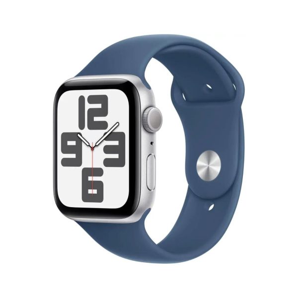 Apple Watch SE GPS + Cellular 40mm Silver Aluminium Case with Denim Sport Band - S/M