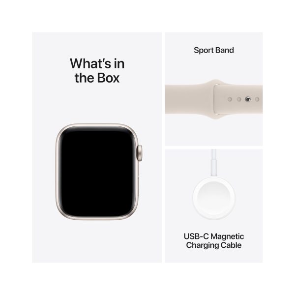 Apple Watch SE GPS + Cellular 40mm Starlight Aluminium Case with Starlight Sport Band - S/M