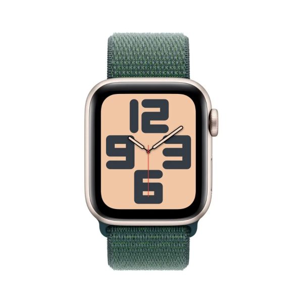 Apple Watch SE GPS 40mm Starlight Aluminium Case with Lake Green Sport Loop