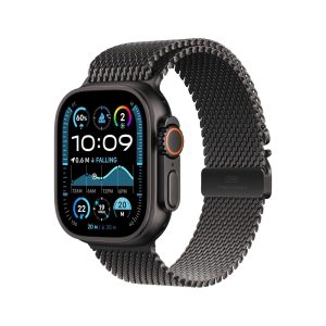 Apple Watch Ultra 2 GPS + Cellular 49mm Black Titanium Case with Black Titanium Milanese Loop - M