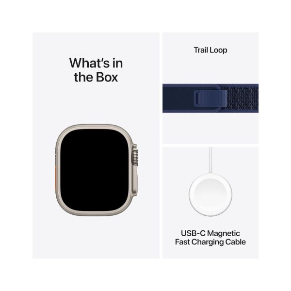 Apple Watch Ultra 2 GPS + Cellular 49mm Natural Titanium Case with Blue Trail Loop - M/L