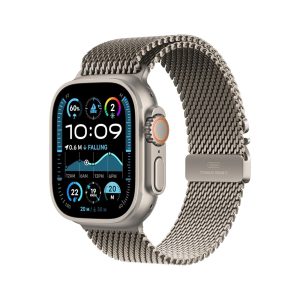 Apple Watch Ultra 2 GPS + Cellular 49mm Natural Titanium Case with Natural Titanium Milanese Loop - L