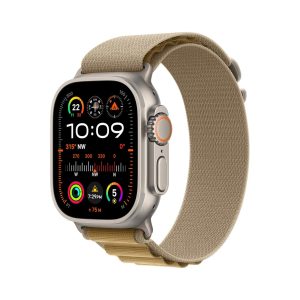 Apple Watch Ultra 2 GPS + Cellular 49mm Natural Titanium Case with Tan Alpine Loop - Large