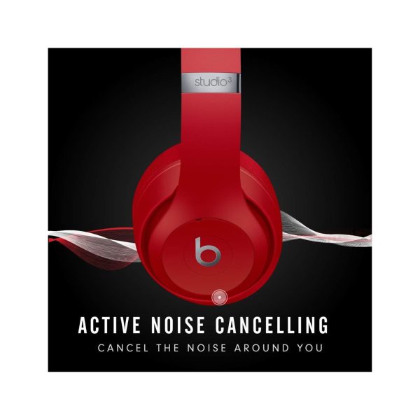 Beats Studio3 Wireless Noise Cancelling Over Ear Headphones Red