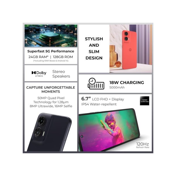 Motorola G35 8GB Ram 128GB 5G Midnight Black