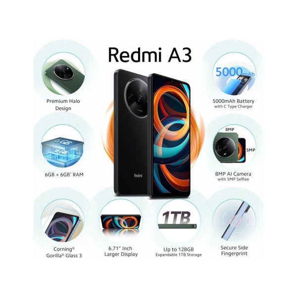 Xiaomi Redmi A3 3GB RAM 64GB ROM Black