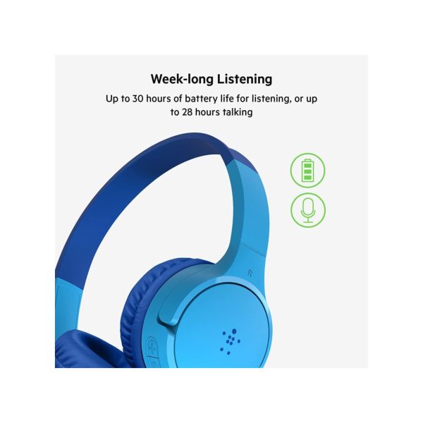 Belkin Soundform Mini Kids Hearing Protection Headphones Blue