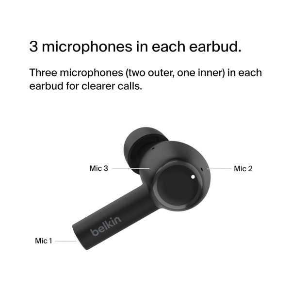 Belkin Soundform Pulse Noise Cancelling Earbuds Black 4