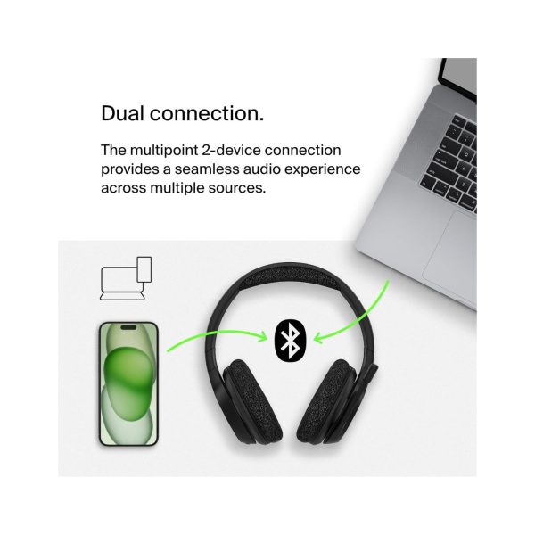 Belkin Soundform Adapt Over Ear Headset Boom Mic Black 4
