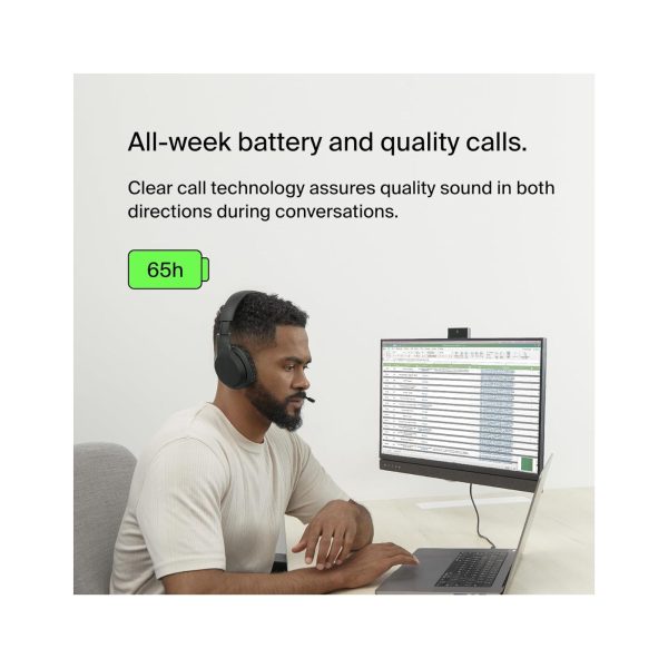 Belkin Soundform Adapt Over Ear Headset Boom Mic Black 3