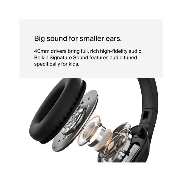 Belkin Soundform Inspire Kids Over Ear Headset with Boom Mic Black 2