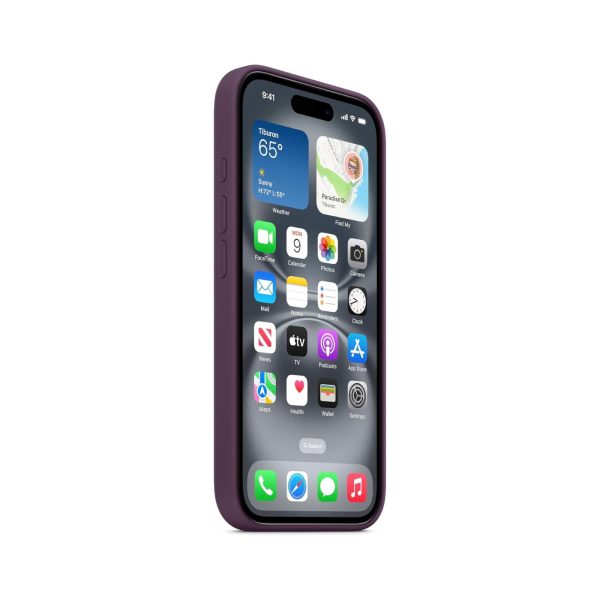 Apple iPhone 16 Plus Silicone Case with MagSafe Plum MYYD3